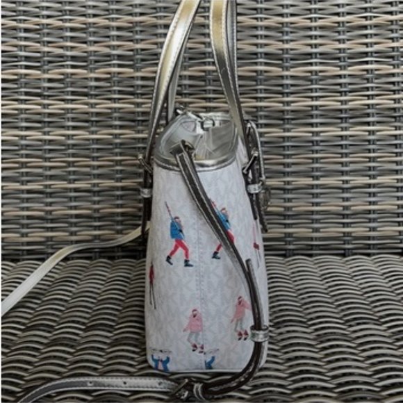 Michael Kors Jet Set Girls XS Convertible Satchel Bright White - Picture 11 of 16